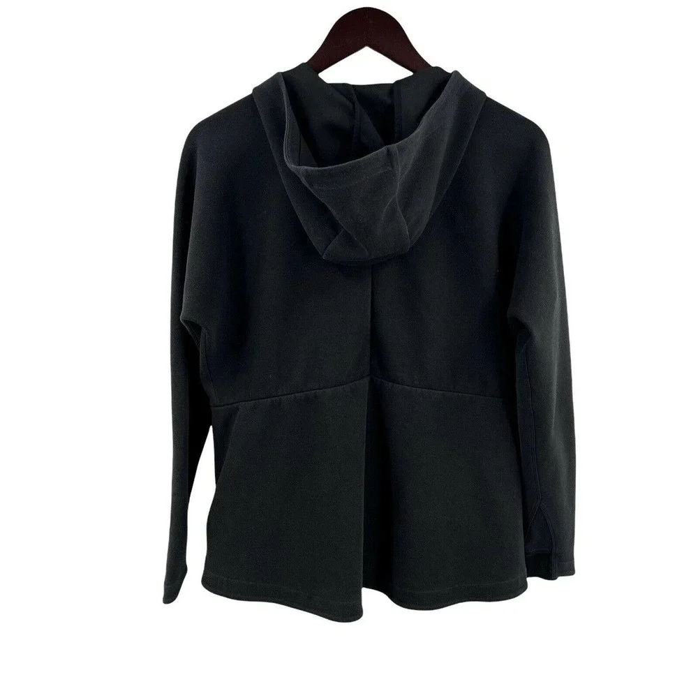 Athleta Black Zip‎ Front Knit Hoodie Size Small